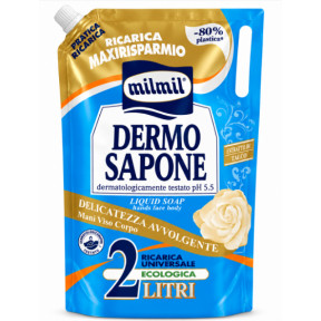 Жидкое дерматологическое мыло Milmil Dermo Sapone Delicatezza Avvolgente, 2 л